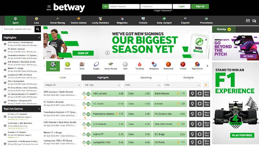 MasterCard Betting Sites - Betway