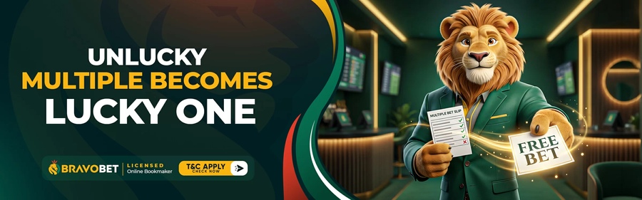 One losing selection: Unlucky Multiple Becomes Lucky at bravobet
