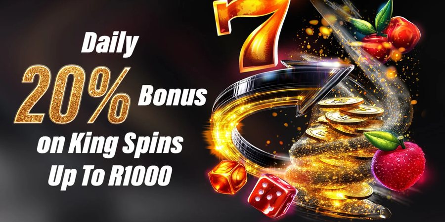 Daily 20% slots bonus up to R1,000 at kingbets