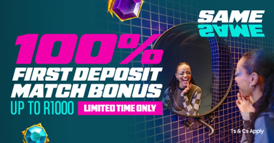 100% casino first-deposit bonus up to R1,000 at luckyfish