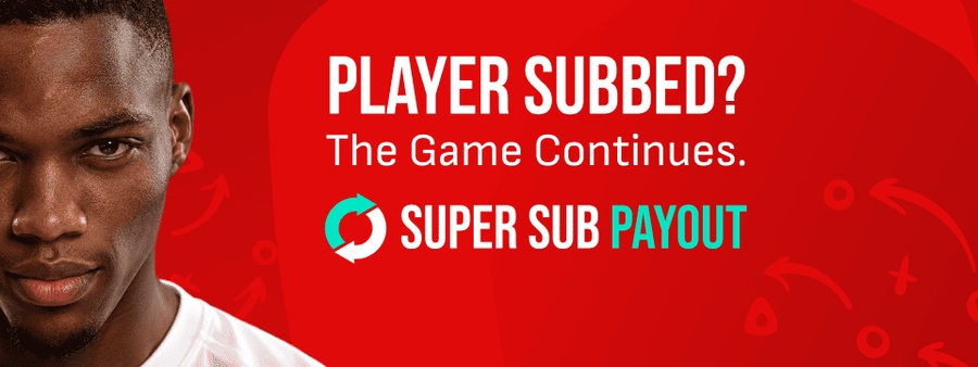 Super Sub Payout on marked player markets at virginbet