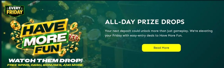 Friday hourly prize drops at zarbet