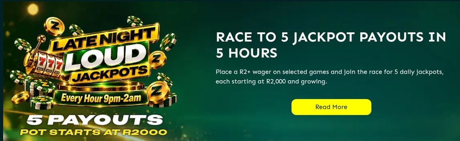 Late Night LOUD: five jackpots in five hours at zarbet
